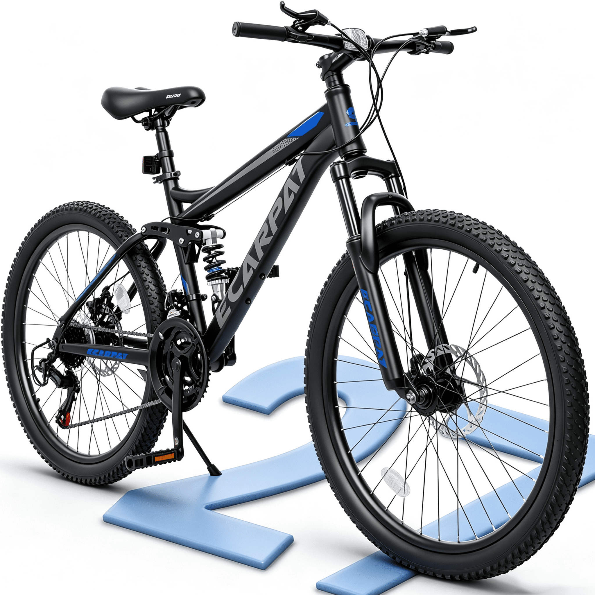 POVANLI 27" Mountain Bike for Men Women, 21-Speed Trail Commuter City Mountain Bike, Frame Ergonomic High-Carbon steel Frame, Sport Cycling MTB Bicycle for Adult couple