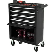 POWANLI 4-Drawer Rolling Tool Chest with Wheels Multifunctional Tool Chest Portable Tool Storage Cabinet with Locking System for Garage Workshop Warehouse Repair Shop