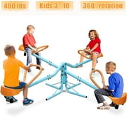 POWANLI Kids Seesaw Teeter Totter with 400lbs Capacity Spinning Kids Outdoor Playground Equipment, Swiveling 360 Degrees Rotating for Kids 3-10