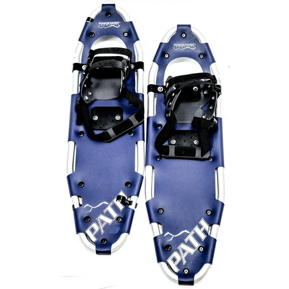 POWDERIDGE PATH Men's Women's Snowshoes 8 X 25" Pair Snow Shoe Blue MSRP $90 NEW