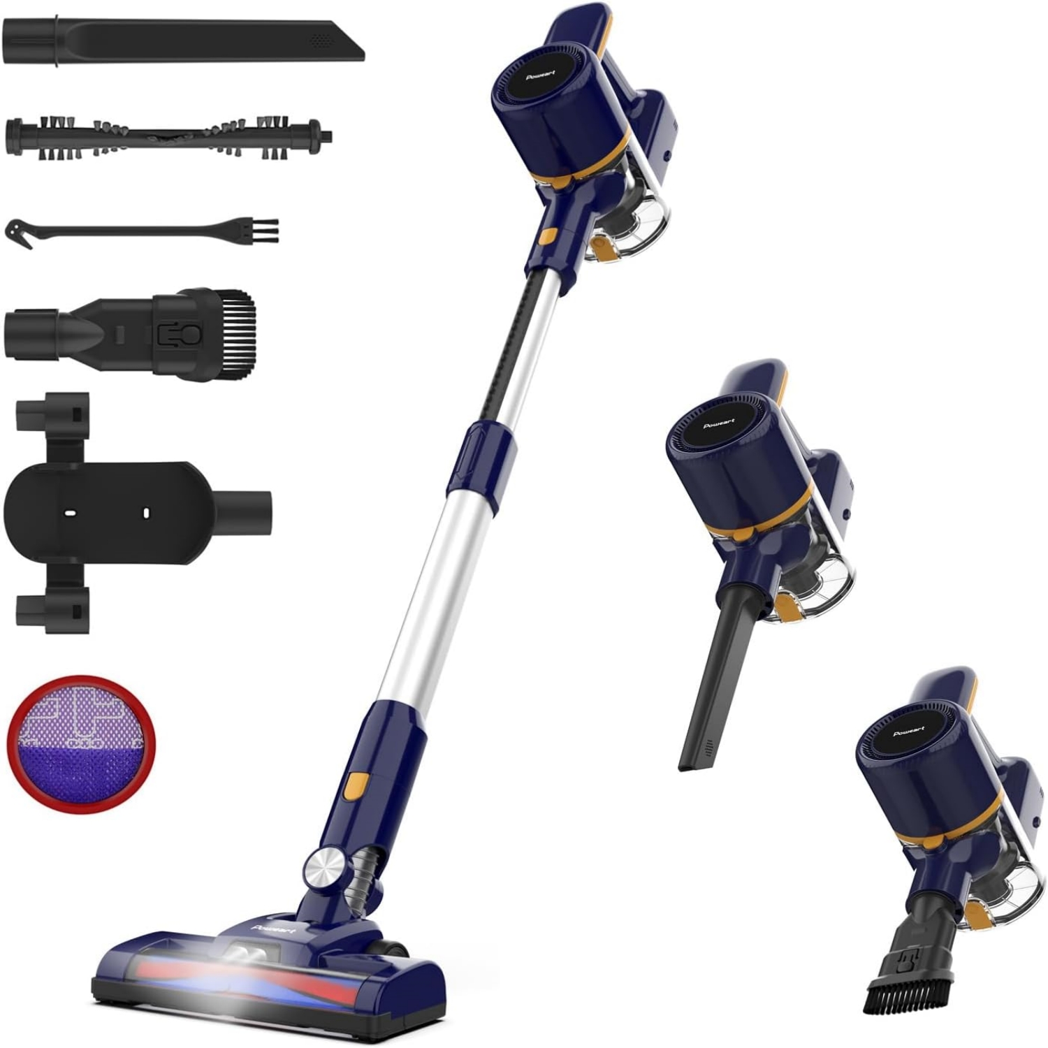 POWEART Cordless Vacuum Cleaner, 6in1 Multifunction Cordless Vacuum