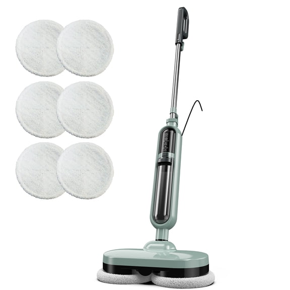 POWEART Steam Mop, 15 in 1 Corded Multifunctional Steam Cleaner, Rotating Scrubbing Pads, LED Headlights, for Kitchen, Hardwood and Marble Floors, Ceramic tile