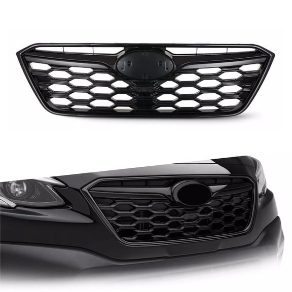 POWECHOX Gloss Black Front Grill Compatible with Subaru Outback 2020 2021 2022 Models, No Emblem