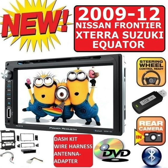 POWER ACOUSTIK AM/FM CD/DVD TOUCHSCREEN BLUETOOTH/USB/EQ CAR RADIO STEREO PKG