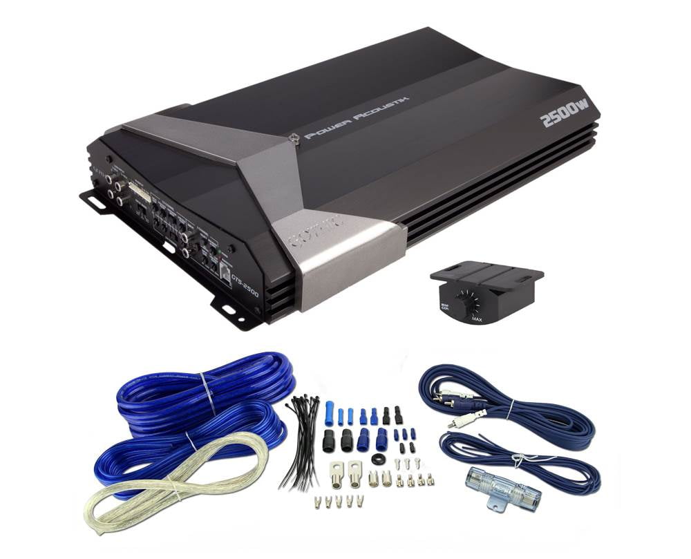 POWER ACOUSTIK GT52500 2500W 5 Channel Car Amplifier + 4 Gauge Amp
