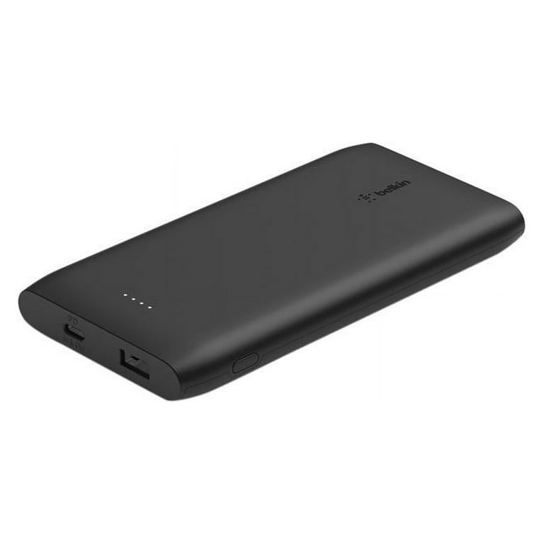 Belkin Batterie externe 10K avec câbles intégrés lightning et USB-C, bleu - Batterie  externe - LDLC