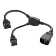 thumbnail image 1 of POWER CORD C13 (2) - C14 Y CABLE, SJT 13AMP, 16AWG, BLACK, 6 FEET, 1 of 3