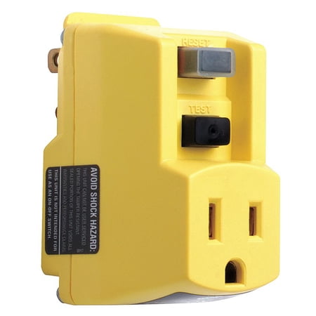 Power First Plug-In GFCI, 120VAC Voltage Rating, NEMA Plug Configuration: 5-15P, Number of Poles: 2 - 5YL43