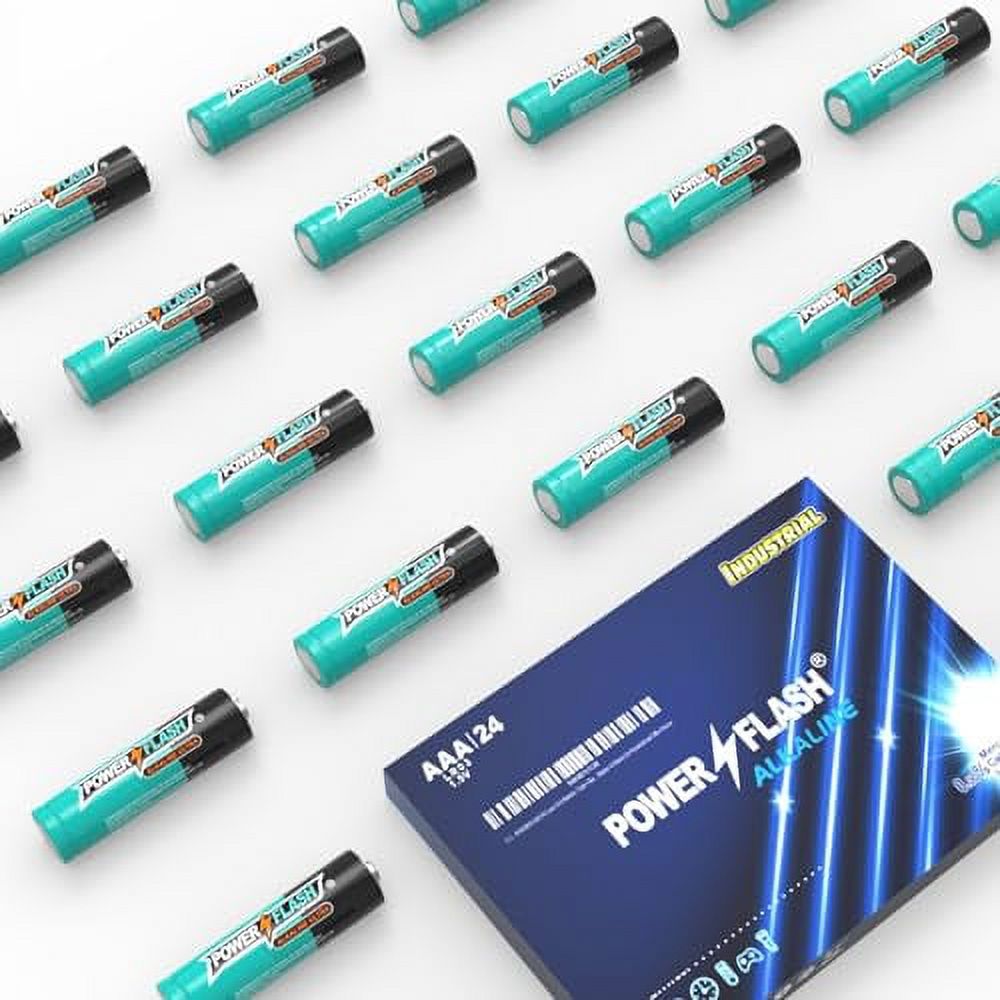 POWER FLASH 24 Count AAA Batteries, Triple A Battery with LongLasting
