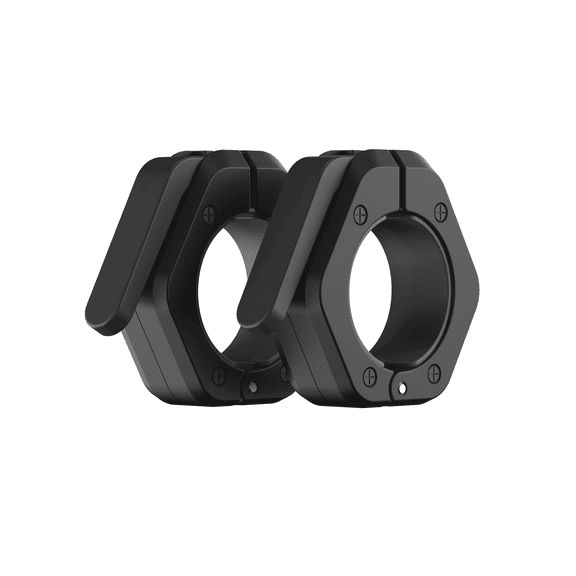 POWER GUIDANCE 2 Inch Olympic Barbell Clamps, Quick Release Weight Plate Collars, Black Nylon