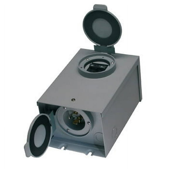 POWER INLET BOX W/ 30A, 2-P BREAKER