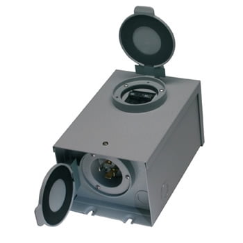 POWER INLET BOX W/ 50A, 2-P BREAKER