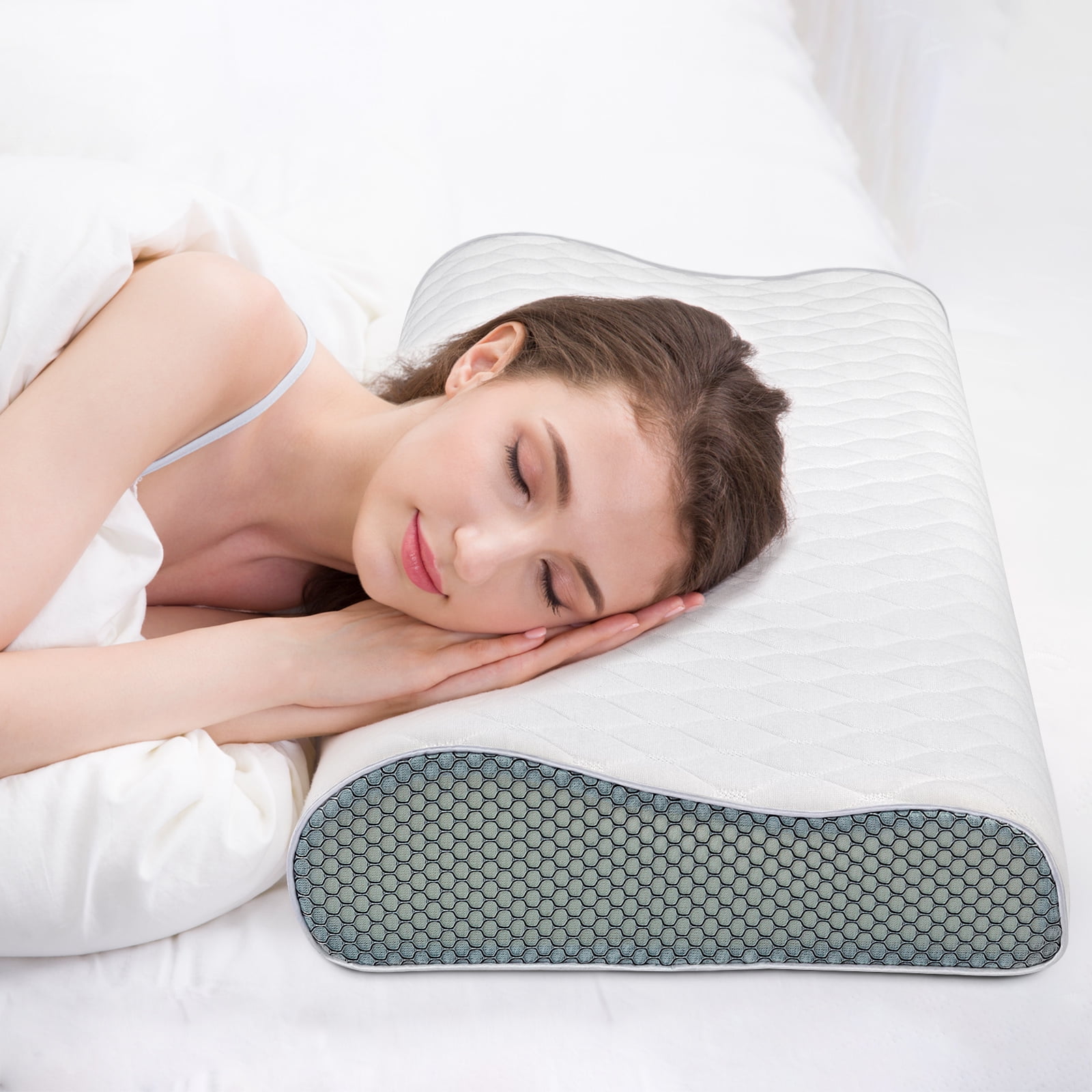Ergonomic Memory Foam Pillow Contour Pillow Sleeping Shoulder Pain Relief  ~Nice~