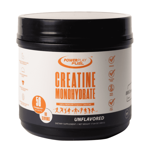 Power Play Fuel Creatine Monohydrate Powder, Unflavored, 500g