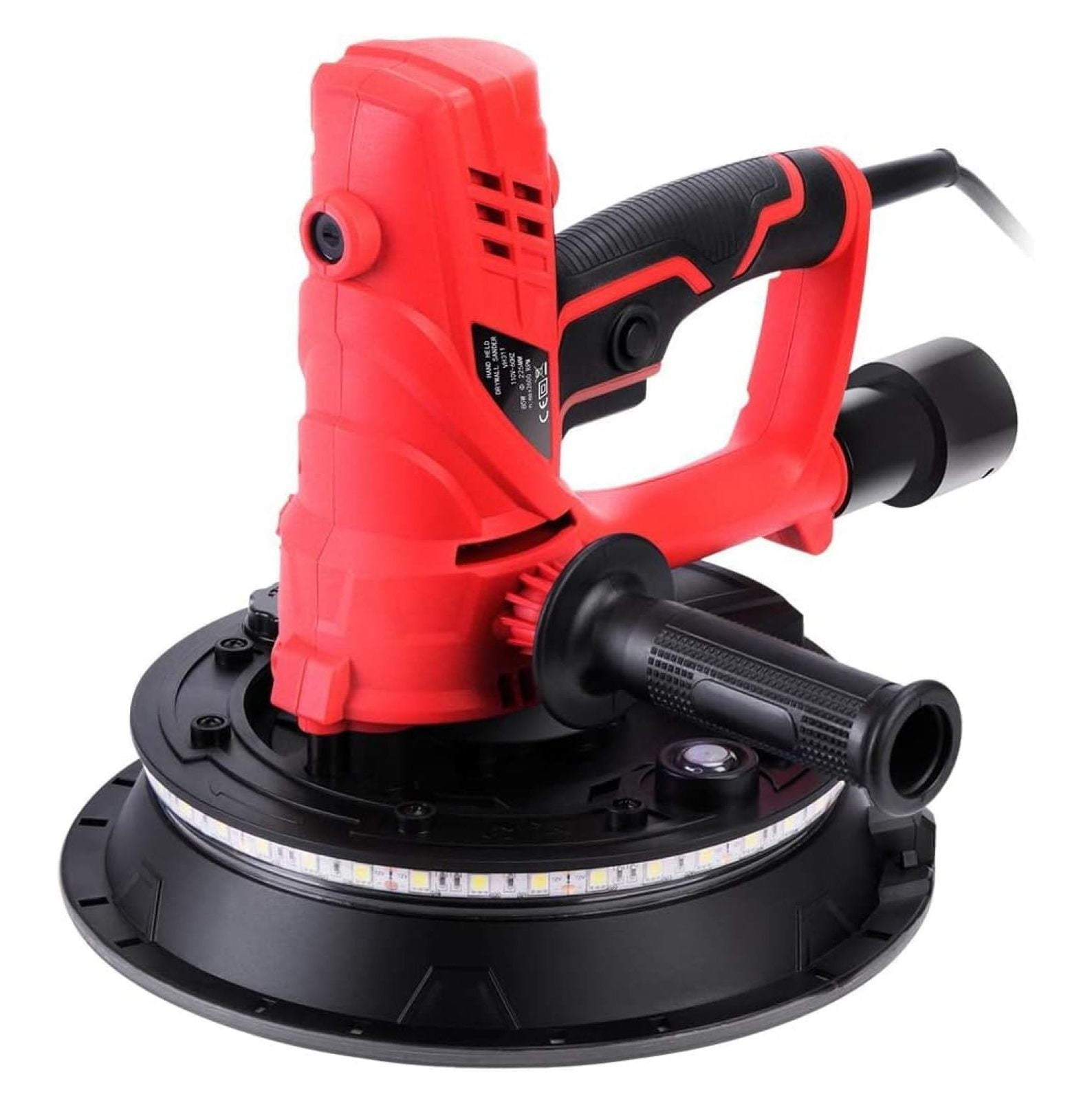 POWER PRO 2600 Electric Drywall Sander - Variable Speed 1500-2600rpm, 850 Watts, with Automatic Vacuum System, LED Light, and Dust Bag (2600)