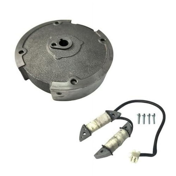 POWER PRODUCTS 58-Degree Keyway Flywheel and 3A Parallel Charging Coil for Head Light on Predator 212cc Ghost Kart Racing Engine 57531 (Flywheel with Magneto & 2X Charging Coils, Metal)