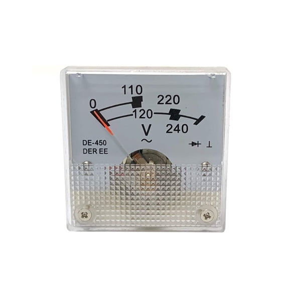 POWER PRODUCTS Panel Voltmeter DE-450 for Champion Power CPE 1200/1500W 1400/1800W 3500/4000W 3650/4500W 6875/5500 Watts Gas Generator 120/240VAC Analog Classic Voltage Meter