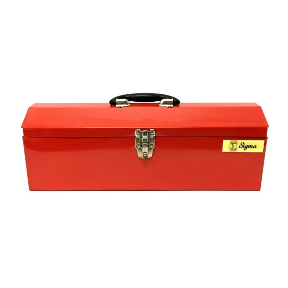 POWER PRODUCTS Sigma Portable Steel Tool Box Red with Handle & Lock 19" W x 6" D x 6-1/2"H