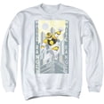 thumbnail image 1 of POWER RANGERS/WHITE RANGER DECO - ADULT CREWNECK SWEATSHIRT - WHITE - 3X, 1 of 1