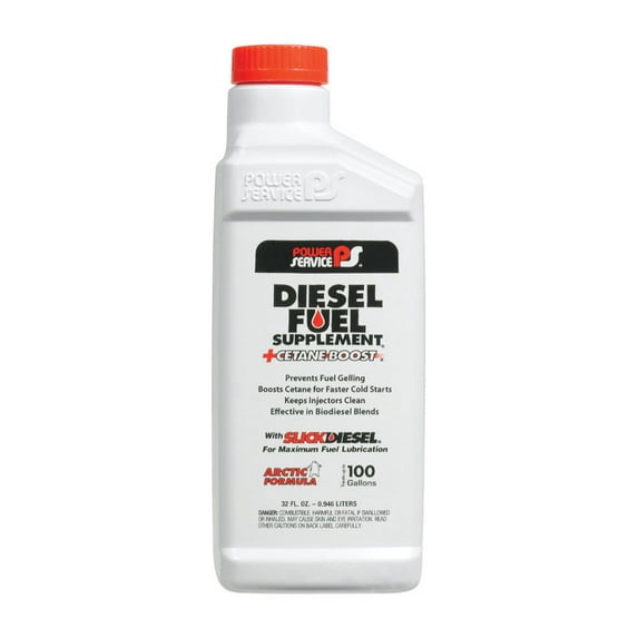 POWER SERVICE PRODUCTS 1025 Diesel Fuel Supplement,Amber,32 oz. G5573246