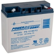 POWER SONIC PS-12180-F2 12 Volt 18ah Sla Battery With F2 Terminal