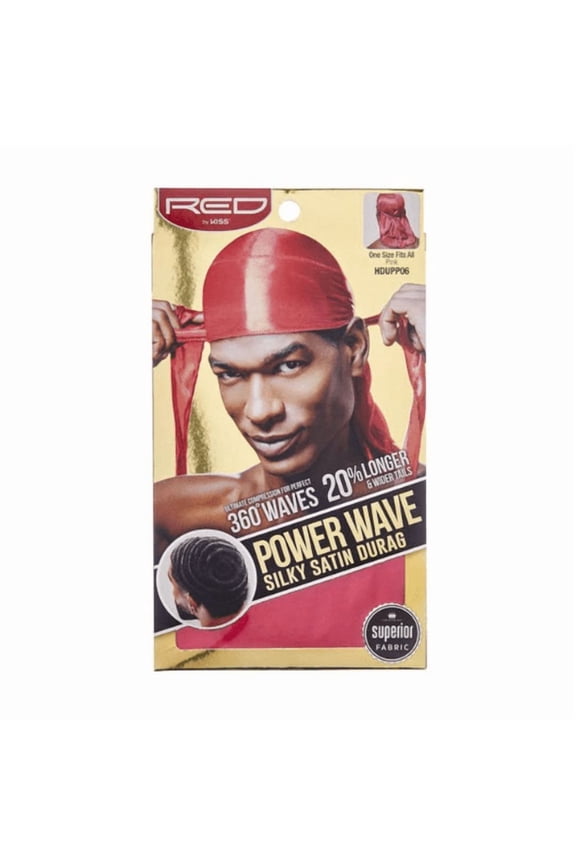 POWER WAVE SILKY SATIN 360 DURAG - PINK