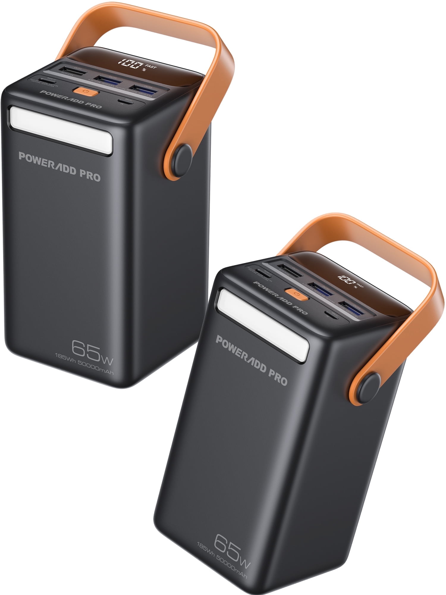 POWERADD PRO USB C Portable Charger 50000 mAh Power Bank, 2 Pack