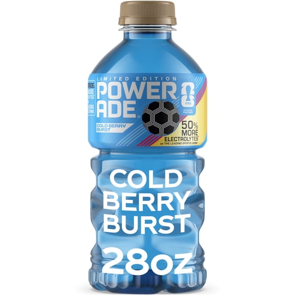 POWERADE Limited Edition Cold Berry Burst Electrolyte Sports Drink Bottle, 28 fl oz