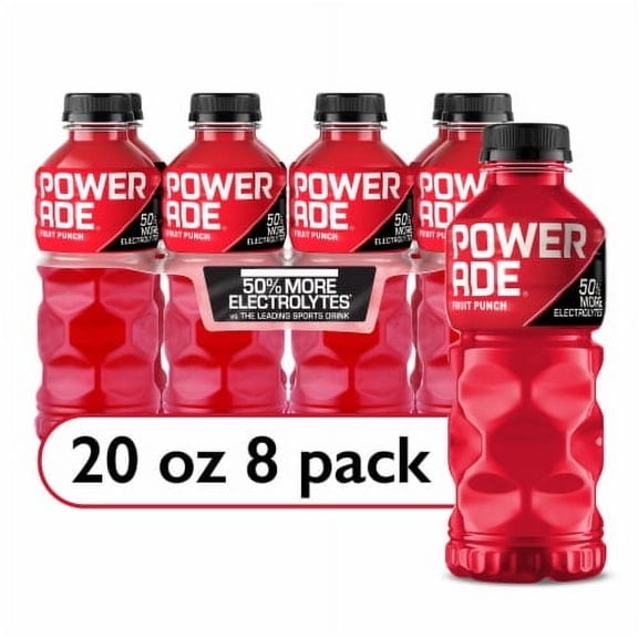 Powerade Fruit Punch Added Electrolyte & Vitamin Fruit Flavor Sports Drink - 20 fl oz - 8 pk