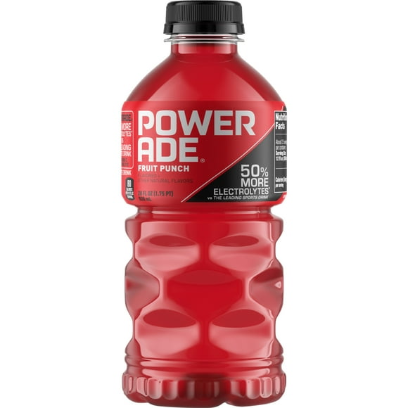 POWERADE Fruit Punch Electrolyte Sports Drink, 28 fl oz Bottle