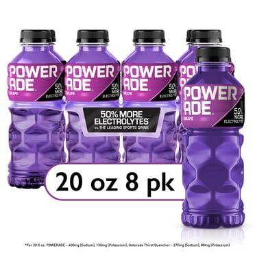 POWERADE Grape Electrolyte Sports Drink, 20 fl oz, 8 Pack Bottles