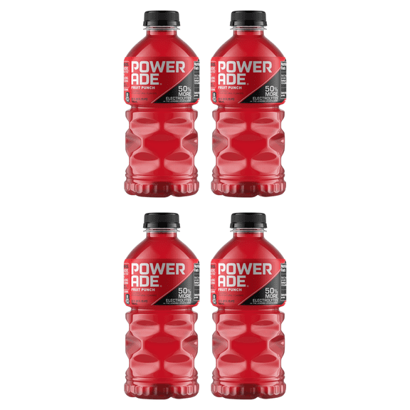 POWERADE Electrolyte Enhanced Grape Sport Drink, 28 fl oz, (Pack of 4)
