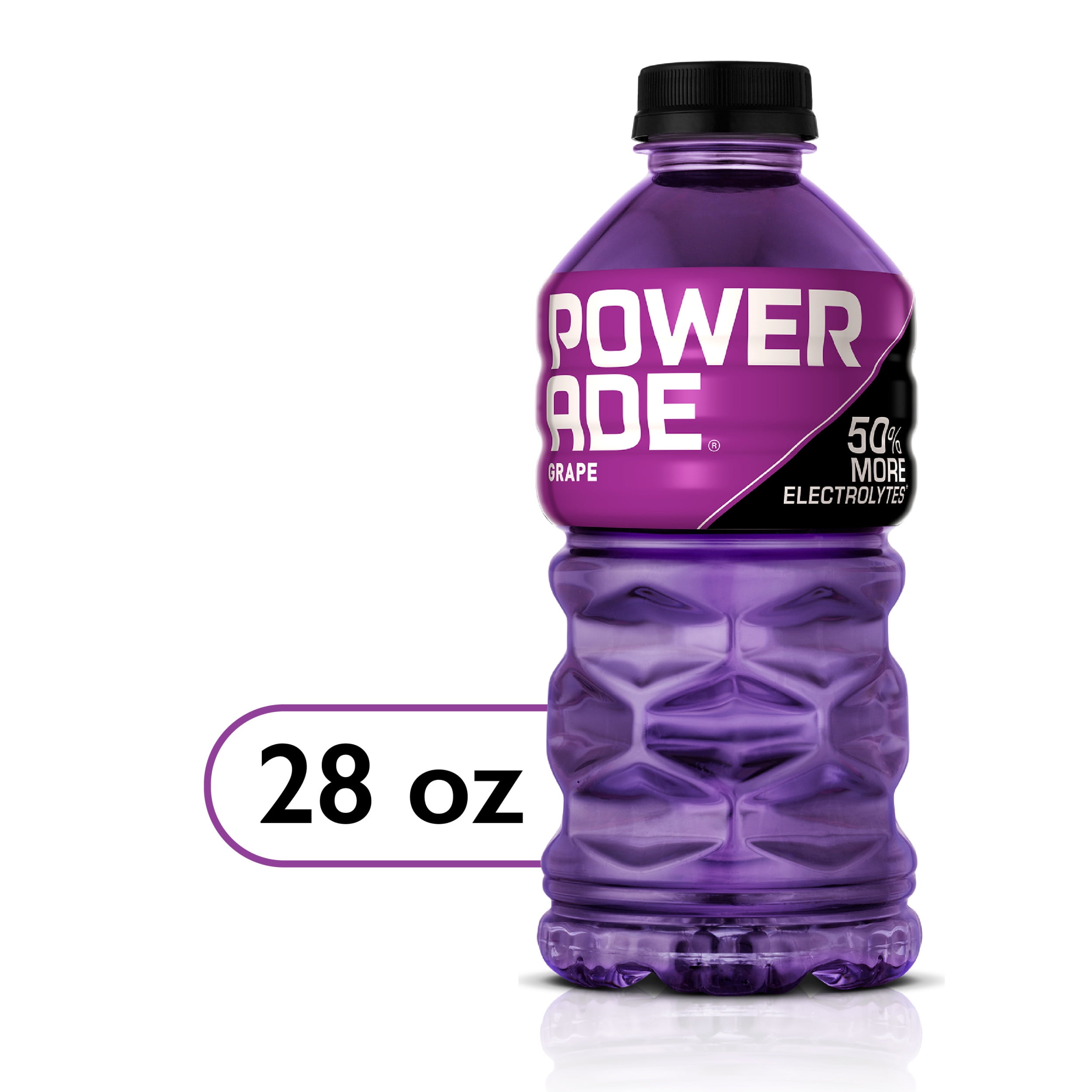 POWERADE Electrolyte Enhanced Grape Sport Drink, 28 fl oz, Plastic Bottle
