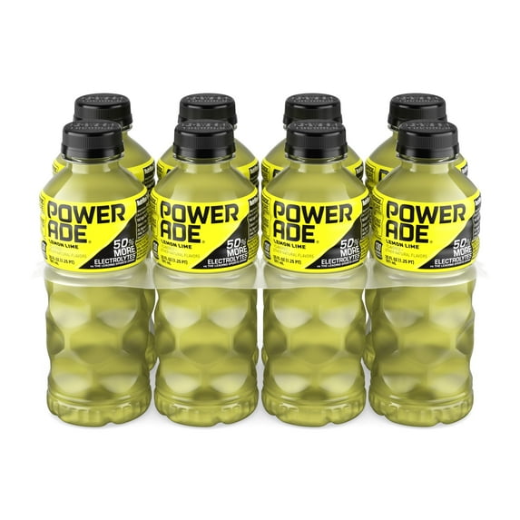 POWERADE Lemon Lime Electrolyte Sports Drink, 20 fl oz, 8 Pack Bottles