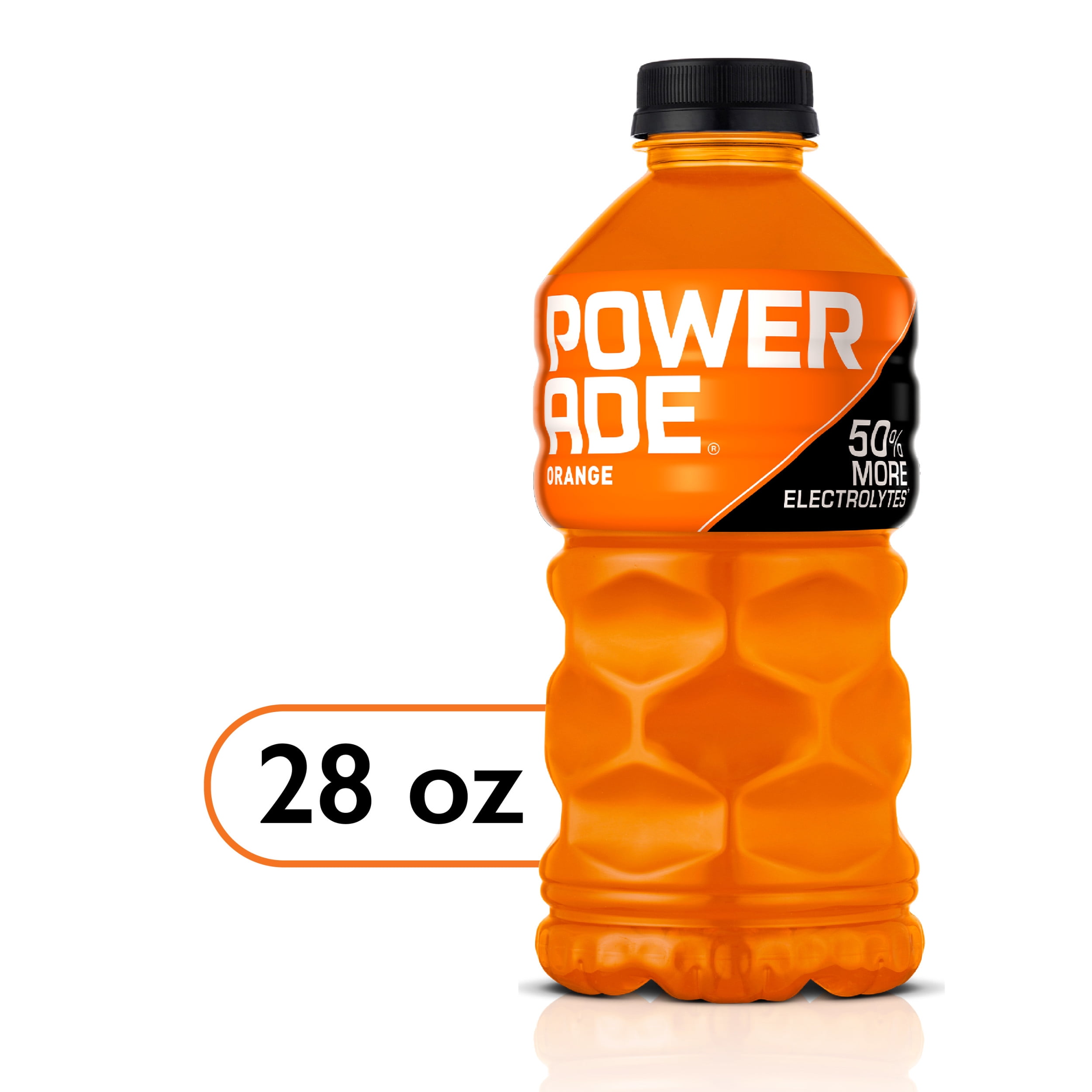 POWERADE Electrolyte Enhanced Orange Sport Drink, 28 fl oz Plastic Bottle