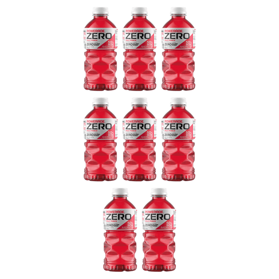 POWERADE Electrolyte Enhanced Zero Sugar Grape Sport Drink, 28 fl oz, (Pack of 8)