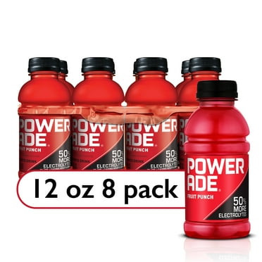 POWERADE Fruit Punch Bottled Electrolyte Sports Drink, 12 fl oz, 8 Count