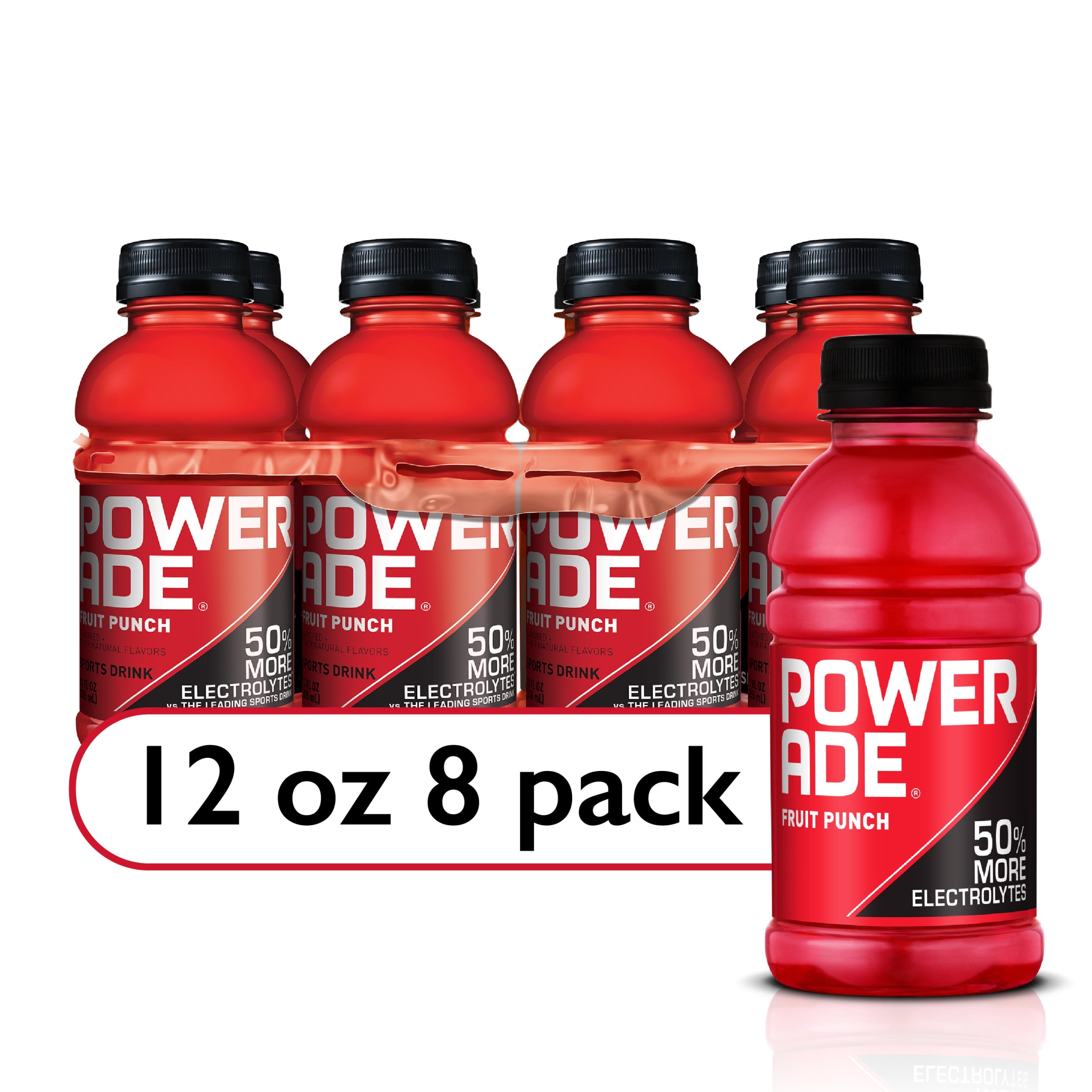 POWERADE Fruit Punch Bottles, 12 fl oz, 8 Pack - Walmart.com