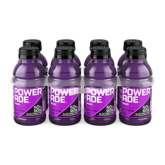 POWERADE Grape Electrolyte Sports Drink, 12 fl oz, 8 Pack Bottles