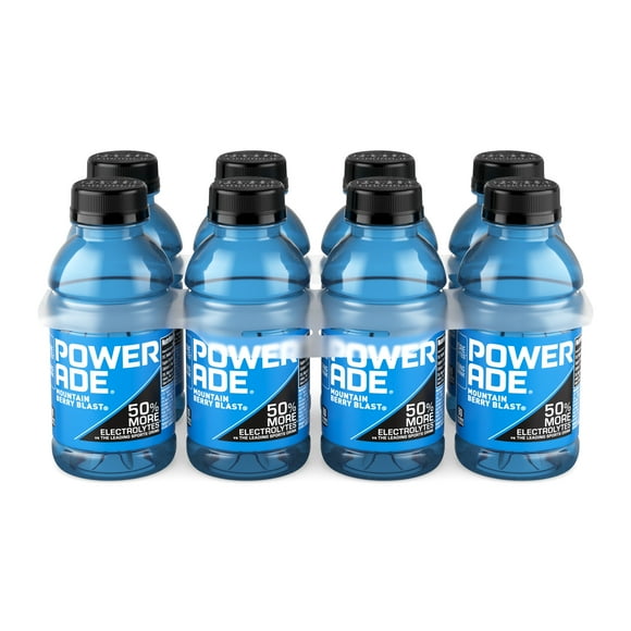 POWERADE Mountain Berry Blast Electrolyte Sports Drink, 12 fl oz, 8 pack Bottles