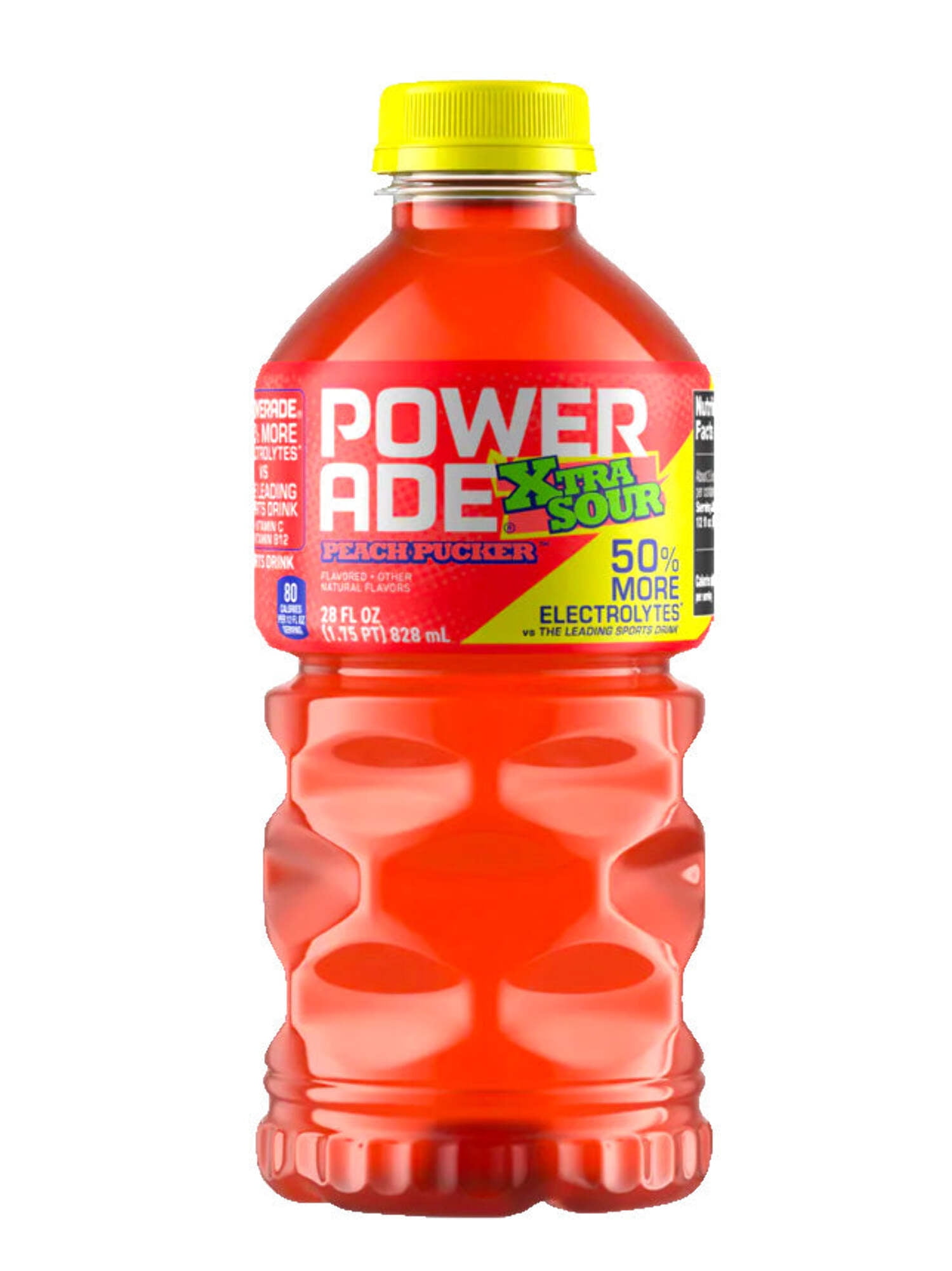 pote POWERADE XTRA SOUR Peach Pucker Electrolyte Sports Drink, 28 fl oz