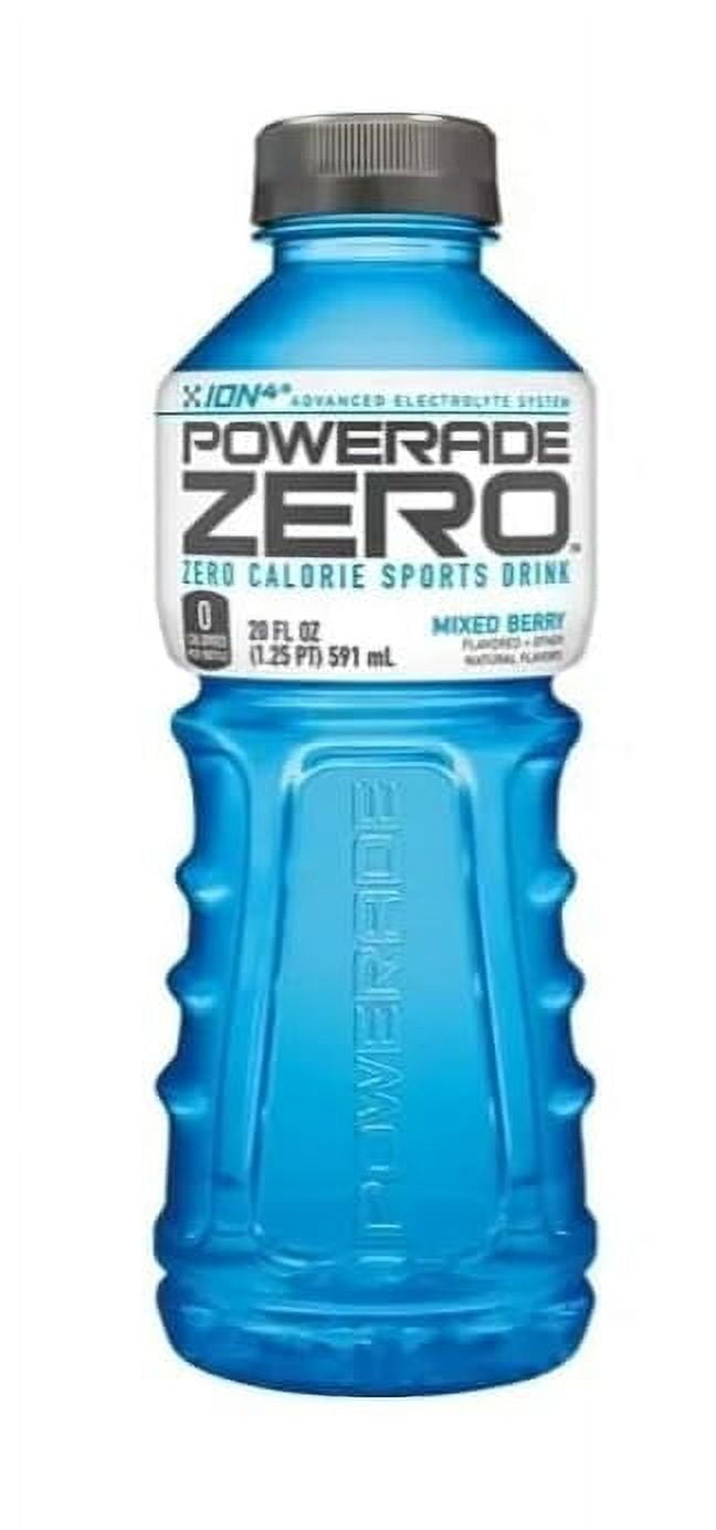 POWERADE ZERO Sports Drinks, Mixed Berry, 20 Oz - Pack of 12
