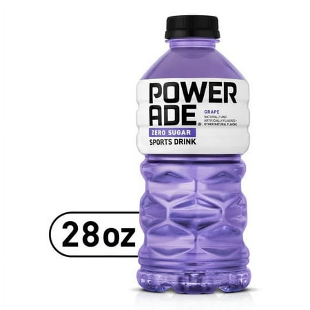 POWERADE Zero Sugar Grape, 28 fl oz, Pack of 8