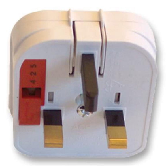 POWERCONNECTIONS - USA to UK Converter Plug, 10A, White
