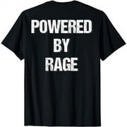POWERED BY RAGE powerlifting motivation Tshirt