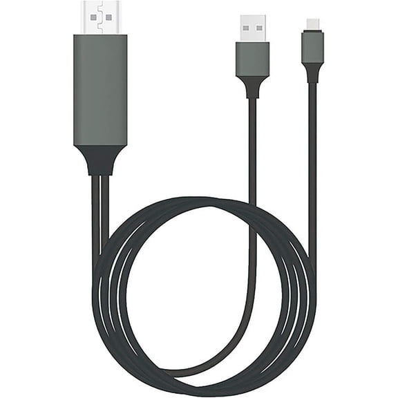 POWERED USB-C 4k HDMI Cable Compatible with Microsoft Surface Book Pro 3/2 Performance plus USB Charging at Max 2160p@60Hz, 6Ft/2M Cable [Thunderbolt]