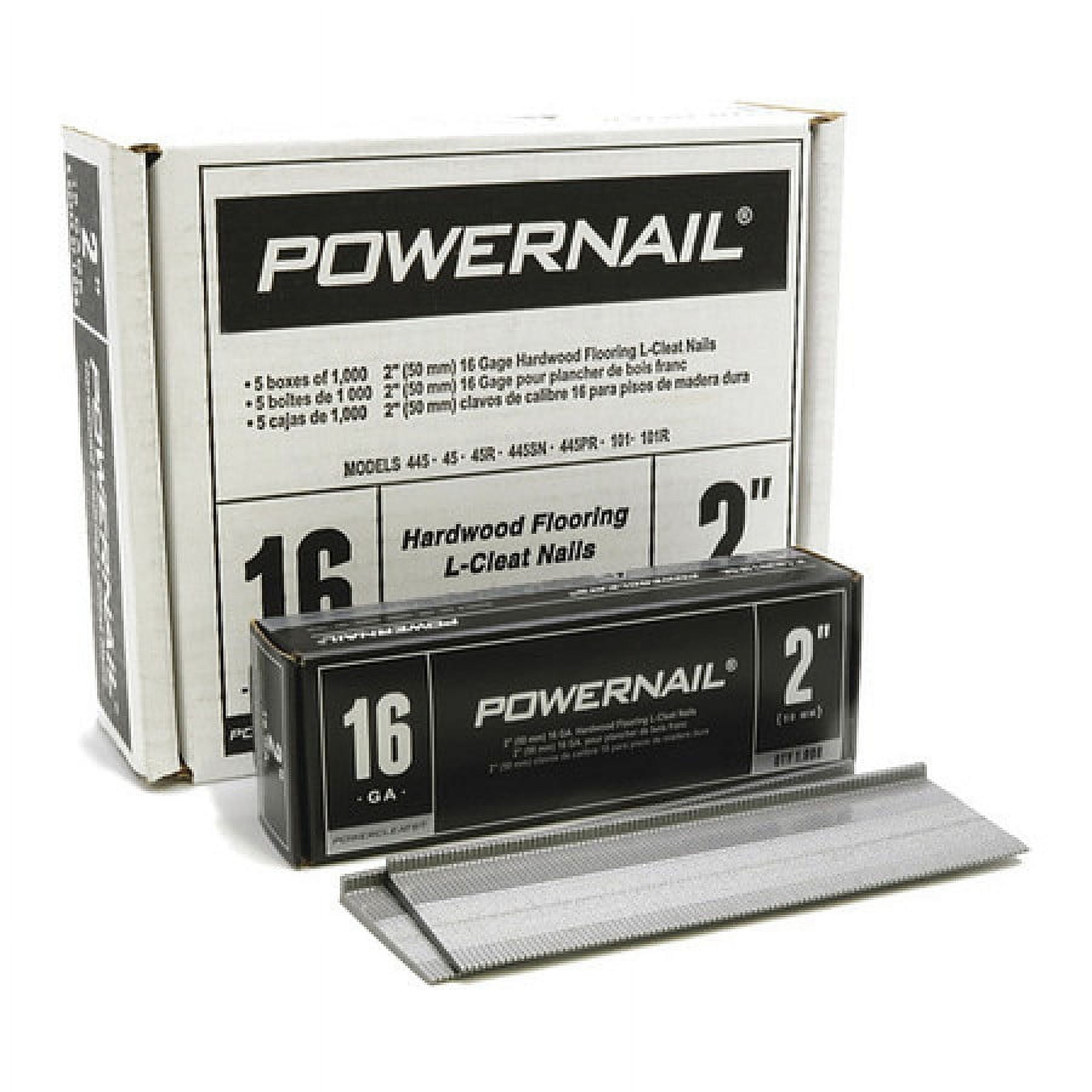 POWERNAIL 16Gauge 2Inch LStyle Flooring Cleat Nail L200165