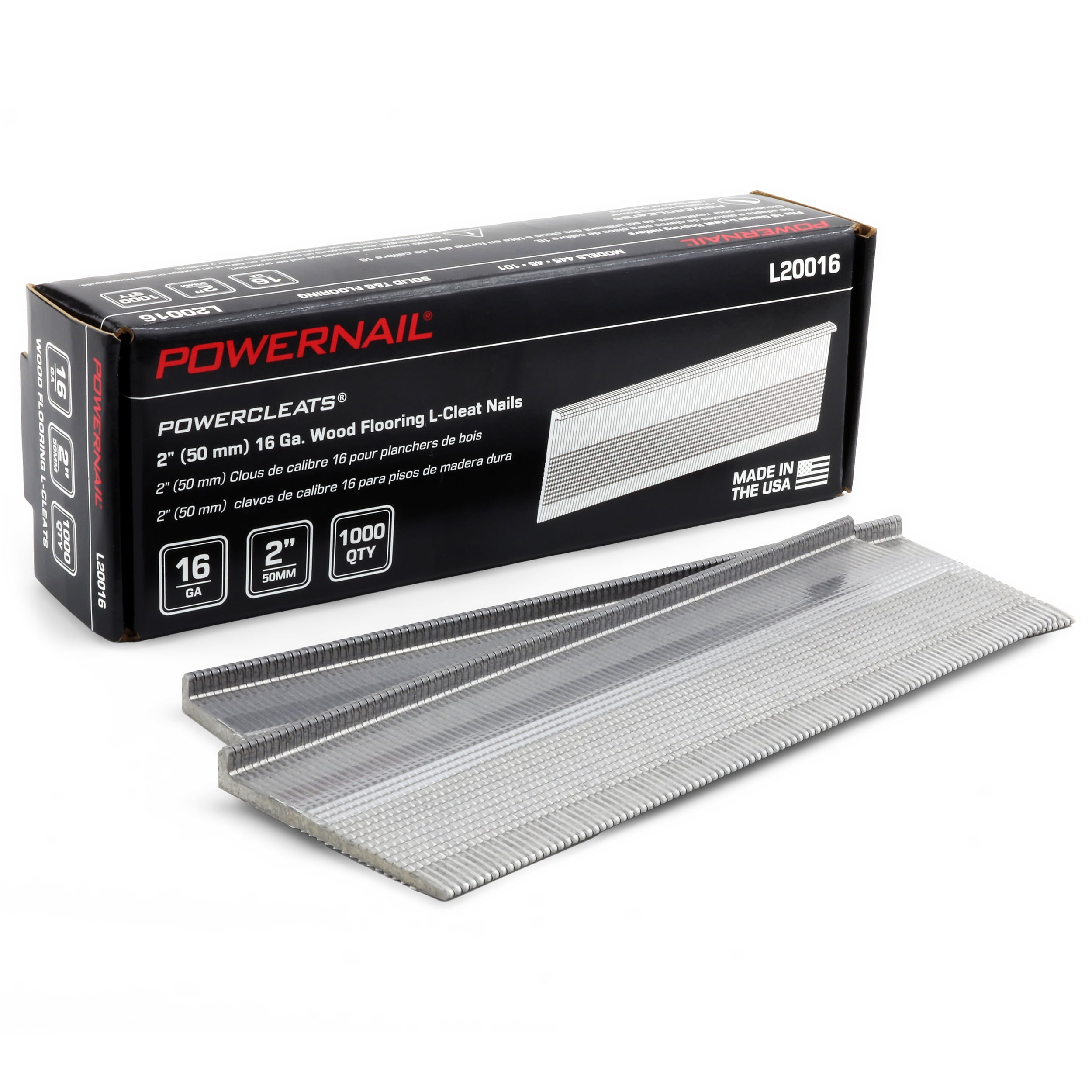 POWERNAIL 16-Gauge 2-Inch L-Style Flooring Cleat Nail | L20016