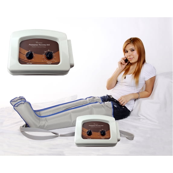 POWERPRESS RECOVERY UNIT Compression Leg Massage System w/ Large Full Leg Complete Set