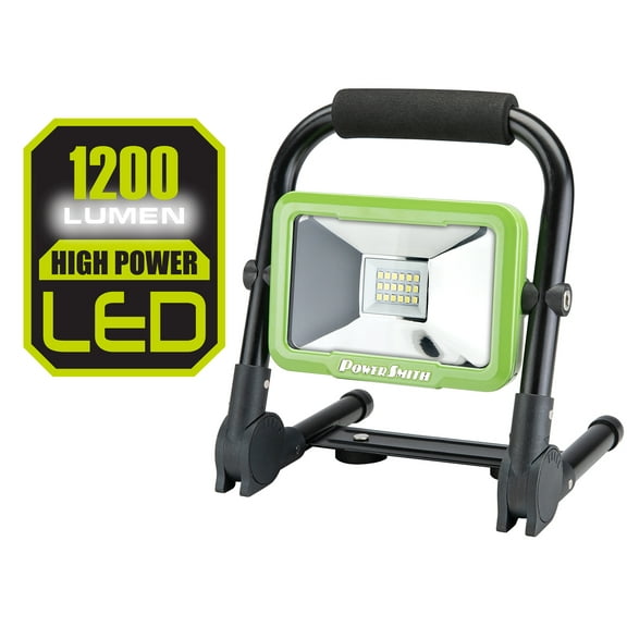 POWERSMITH 1200 Lumen LED Magnetic Work Light with Foldable Base, USB Output for Mobile Device Charging, All Metal Housing and Stand with 2 Year Warranty